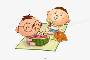 男孩吃瓜照片大全