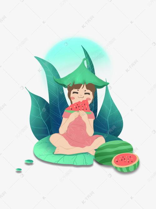 夏日乘凉吃瓜图片,共享清凉时光